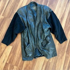 G-III Leather designs || 80s Vintage Black Leather Jacket